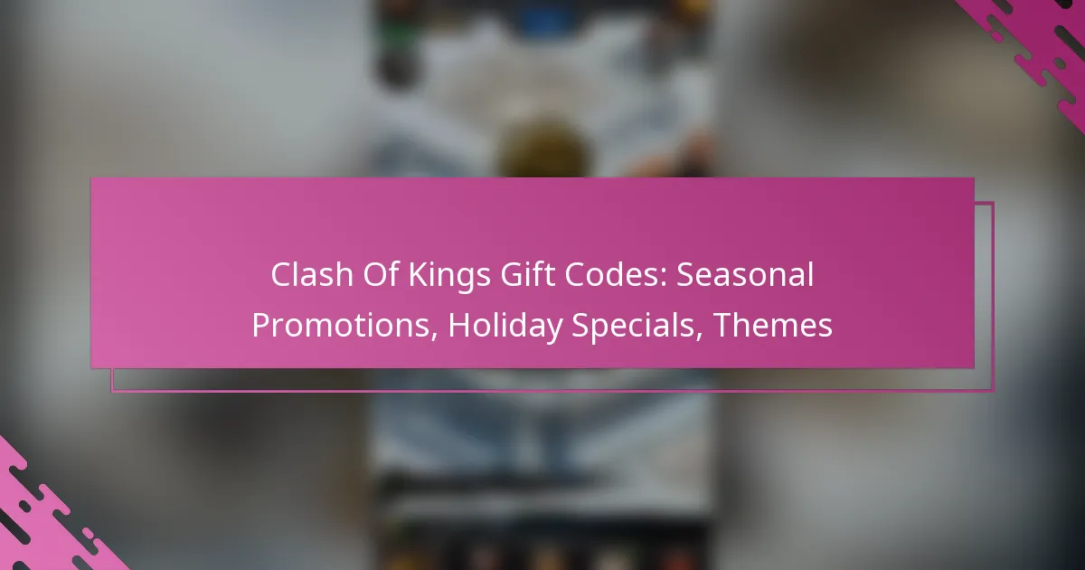 Clash Of Kings Gift Codes: Seasonal Promotions, Holiday Specials, Themes