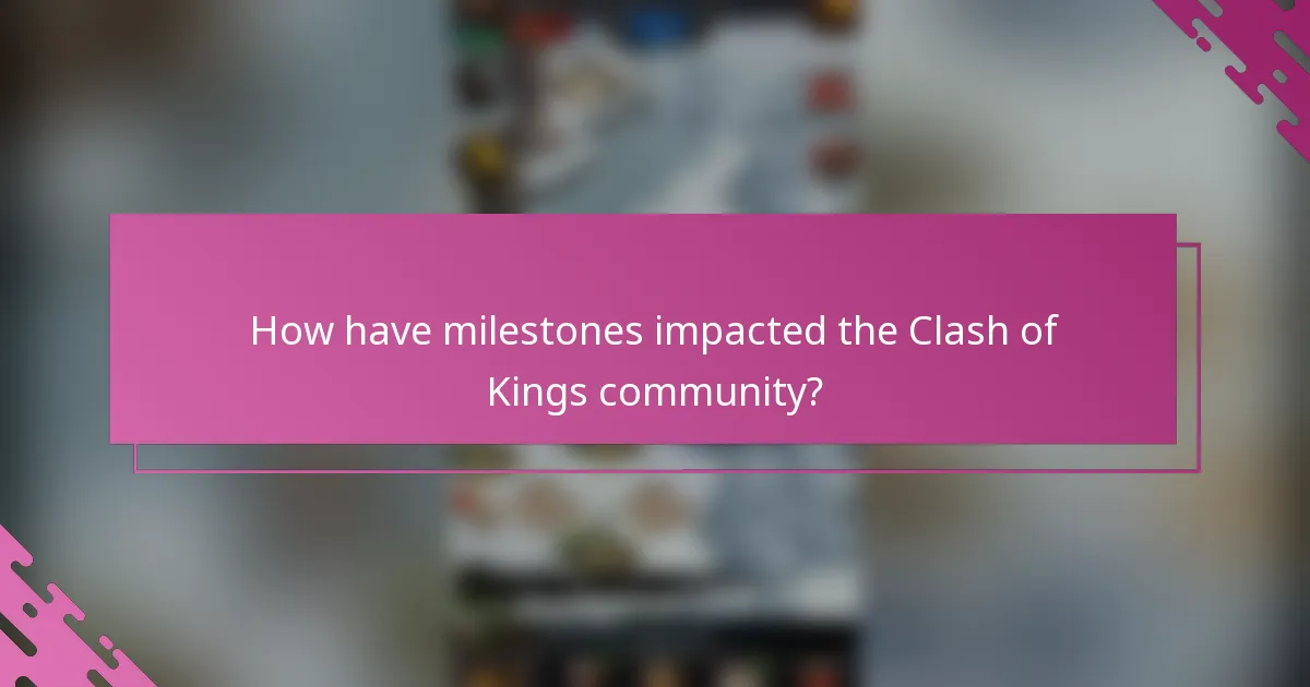 How have milestones impacted the Clash of Kings community?